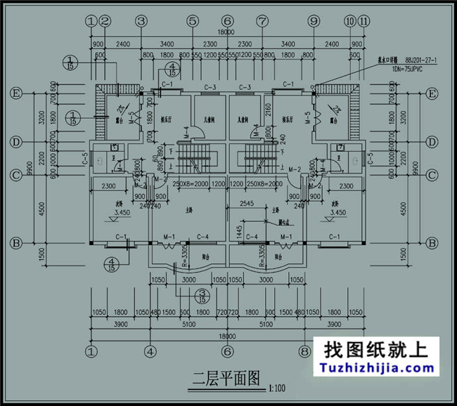 農村雙拼別墅設計圖，適合有兩個兄弟的家庭自建！