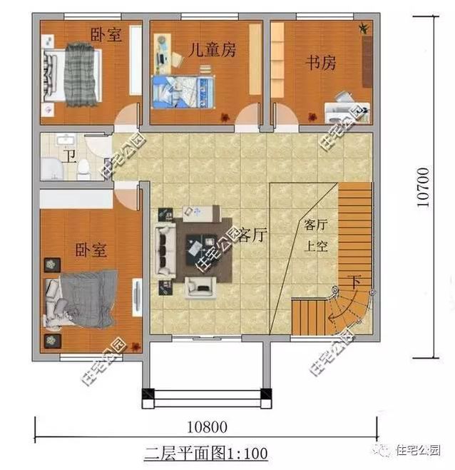 2套10X10米的農村別墅，戶型方正、2層好還是3層好？