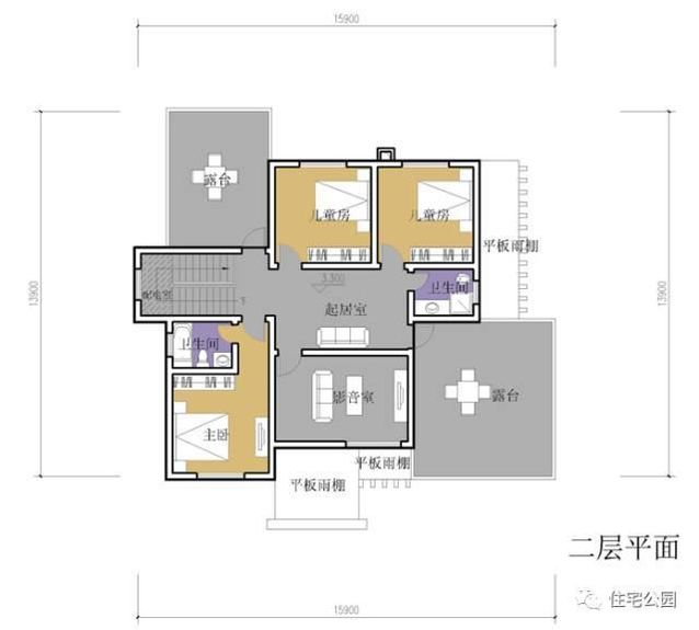 農村2層別墅16X15米，經典戶型、經濟實用