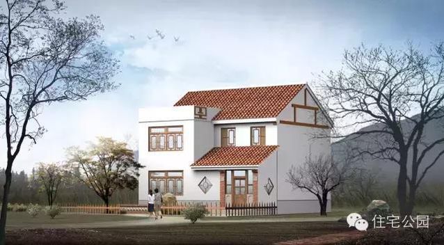 9X9米農村別墅設計, 戶型方正實用、兩側無窗!