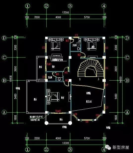 13X14米歐式別墅，挑空客廳加旋轉(zhuǎn)樓梯，僅30萬？