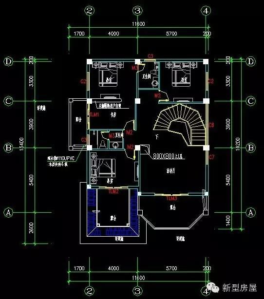 13X14米歐式別墅，挑空客廳加旋轉(zhuǎn)樓梯，僅30萬？