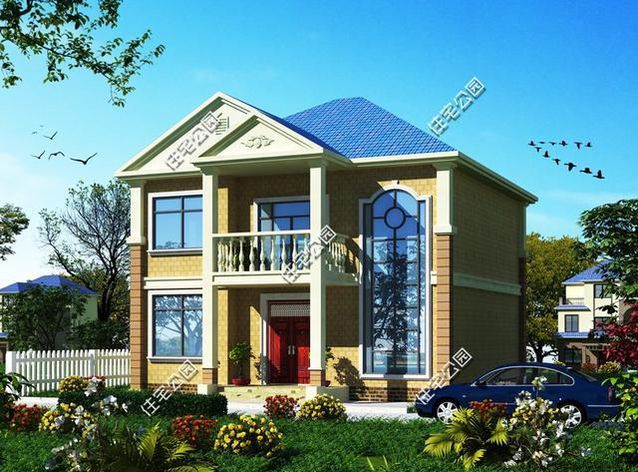 10X10米農(nóng)村二層別墅，戶型方正、挑空客廳！