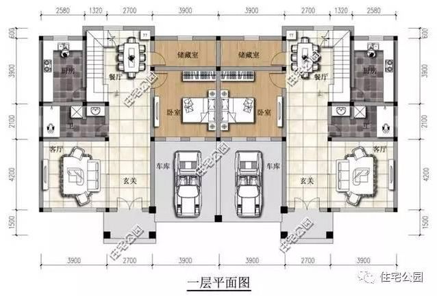 兄弟攜手建雙拼別墅10.5X12.3米，接地氣！