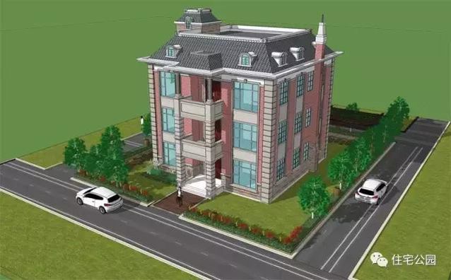 13X13米農村復古風格別墅，戶型方正、臥室多