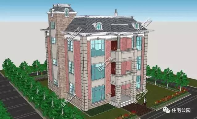 13X13米農村復古風格別墅，戶型方正、臥室多