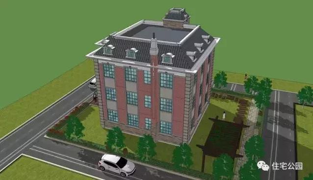 13X13米農村復古風格別墅，戶型方正、臥室多