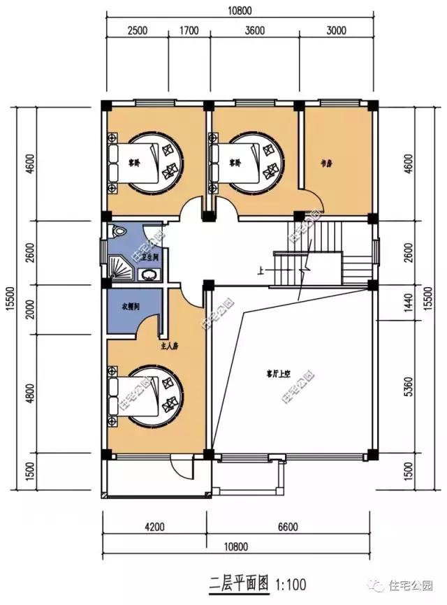 10X15米3層農村別墅設計，6室2廳，27萬造好，含全圖！