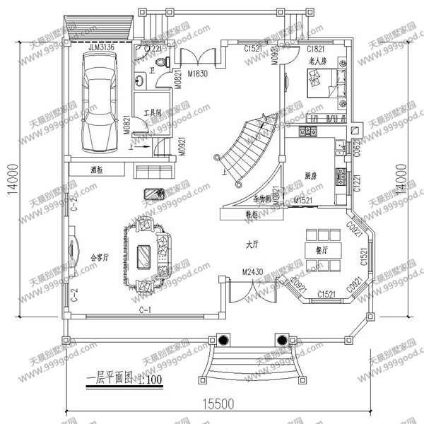 這樣接地氣的14X15米三層別墅，蓋好只要28萬？含全圖！