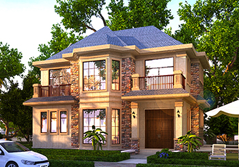 2024新款二層別墅房屋設計圖，帶外觀圖片