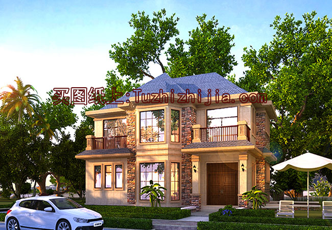 現代二層別墅房屋設計圖，帶外觀圖片