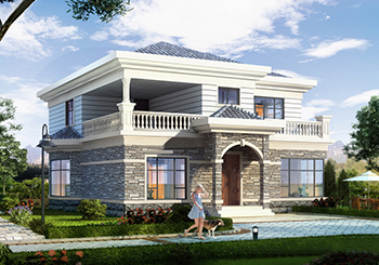 新農村二層自建房設計圖帶外觀圖片，自建戶型大全