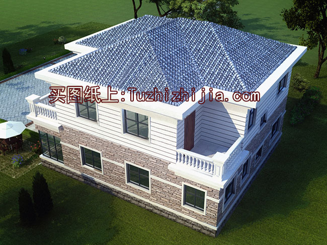 新農村二層自建房設計圖帶外觀圖片，自建戶型大全