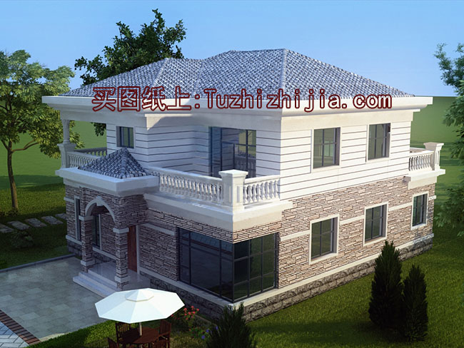 新農村二層自建房設計圖帶外觀圖片，自建戶型大全