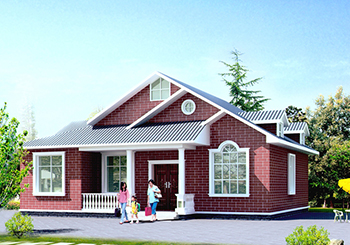 一層半小別墅設計圖帶效果圖，農村自建帶閣樓一層半方案