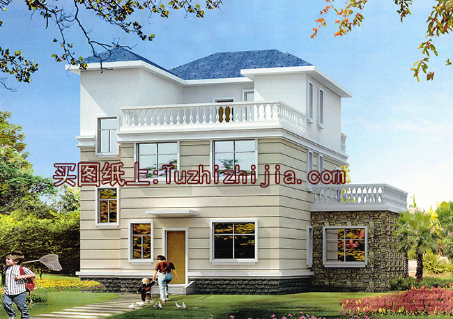 三十萬農村別墅設計圖帶外觀圖片，30萬造價別墅展示