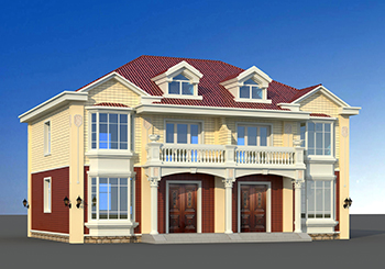 農村二層別墅設計圖，帶外觀效果圖，兄弟自建推薦