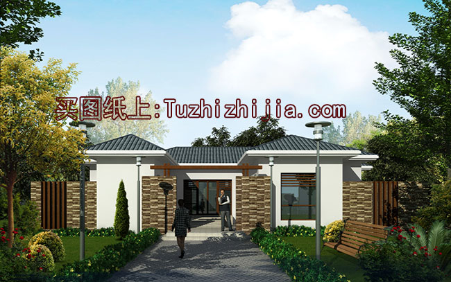 后面帶小院的農村房屋設計圖，適合鄉村自建