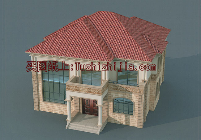 帶閣樓的二層半別墅設(shè)計(jì)圖和效果圖，外飾簡(jiǎn)單但不失奢華