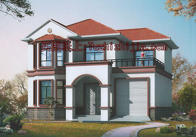 新農村二層住宅設計圖,外觀素凈，精致，115平方米