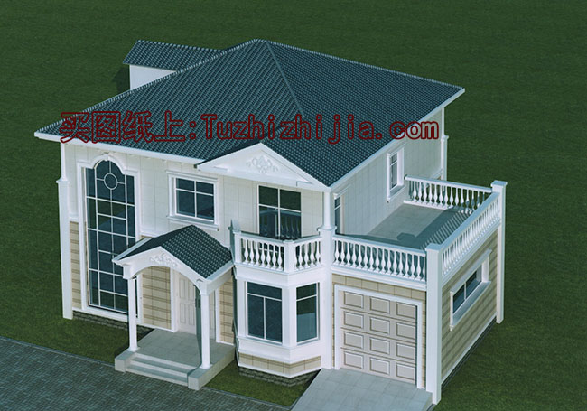 樓中樓客廳挑高二層別墅設(shè)計(jì)圖，復(fù)式別墅方案推薦