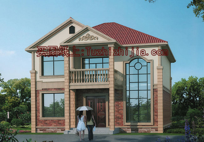 二層復式小洋樓設計圖，外觀精致，戶型合理