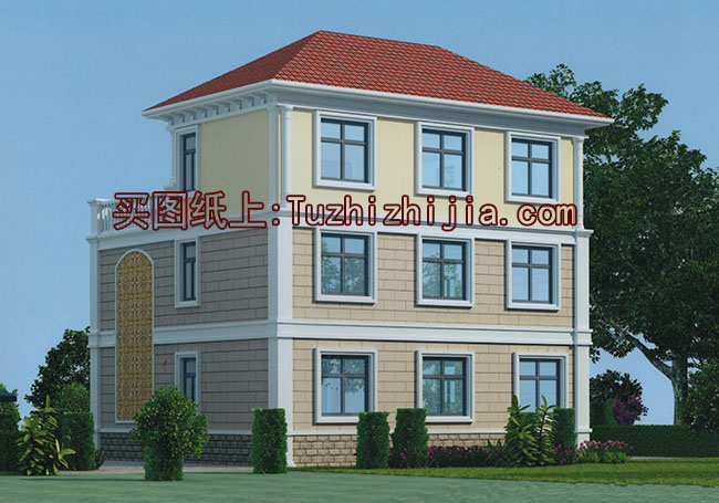 復式客廳挑空三層別墅設計圖，帶外觀效果圖片，推薦