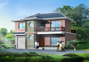 地中海風格二層別墅設計圖方案，含外觀效果圖