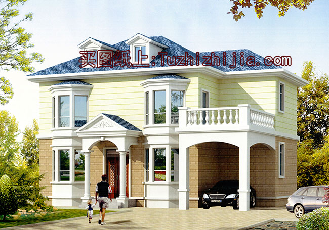 私人別墅房屋cad施工設計圖，造型精致、美觀