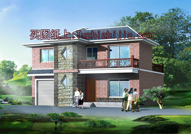 地中海風格二層別墅設計圖方案,含外觀效果圖