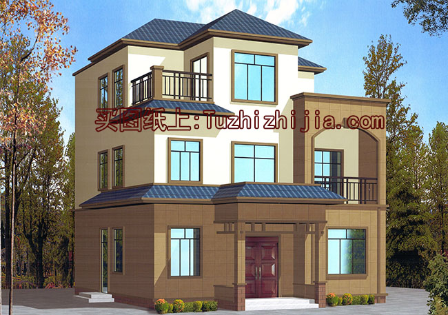 預算20萬的農村三層房屋設計圖方案,帶外觀效果圖