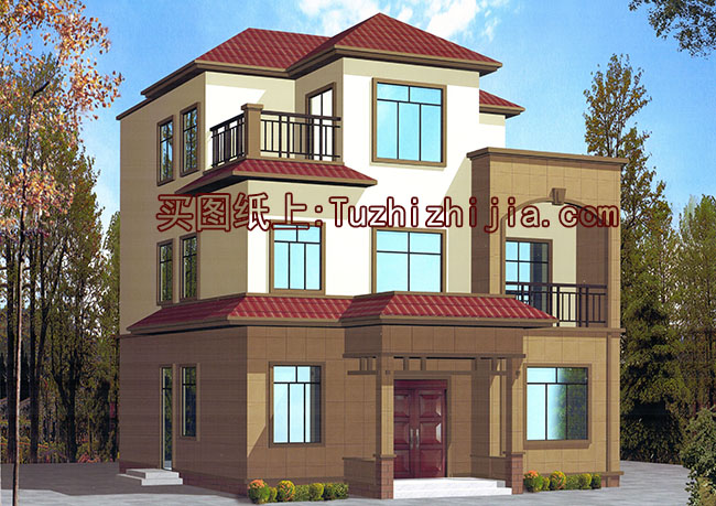 預算20萬的農村三層房屋設計圖方案,帶外觀效果圖