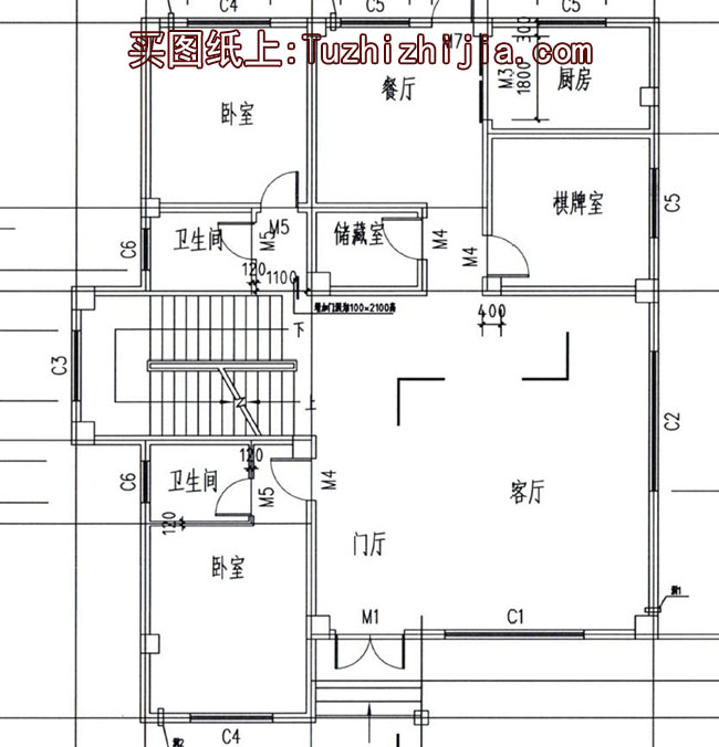 農村三層復式樓房住宅設計圖,私人別墅設計
