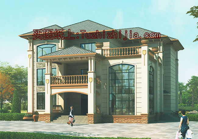 大平方大面積別墅設計方案圖,樓中樓客廳中空