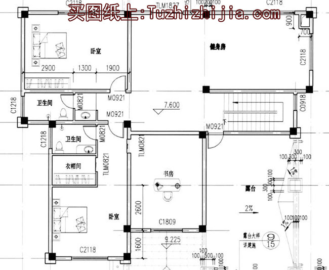大平方大面積別墅設計方案圖,樓中樓客廳中空