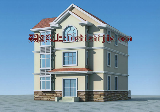 高端三層帶地下室別墅房屋設計圖方案及效果圖