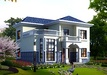 150平農(nóng)村二層復(fù)式別墅房屋設(shè)計方案圖，帶外觀效果圖片