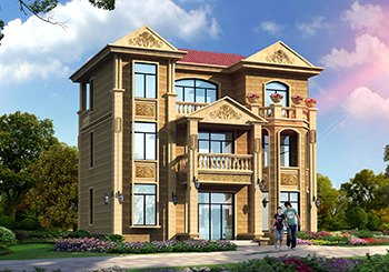 簡(jiǎn)歐風(fēng)格三層別墅設(shè)計(jì)圖，外觀看起來很高端、上檔次