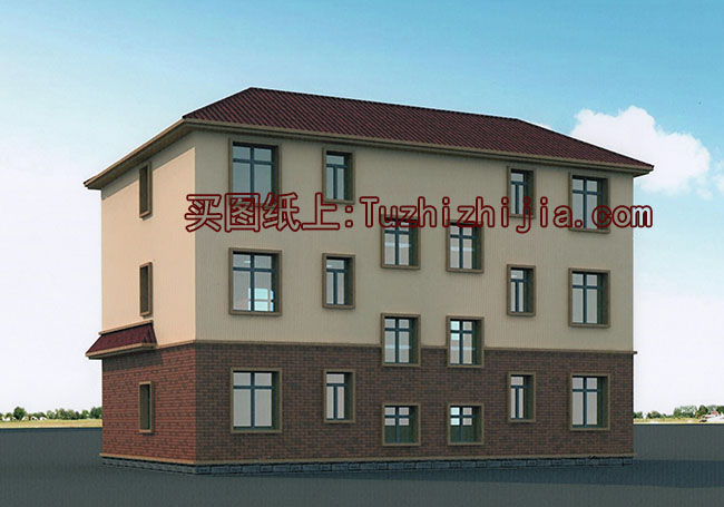 戶型經(jīng)典的 鄉(xiāng)村雙拼別墅房屋設(shè)計圖,帶外觀效果圖片