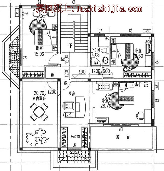 帶車庫二層165平別墅房屋設計圖，含效果圖