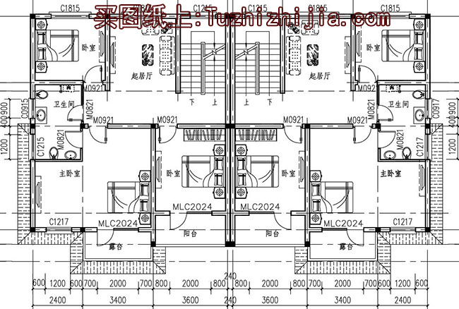 經典三層雙拼樓房設計圖,經典外觀,經典戶型
