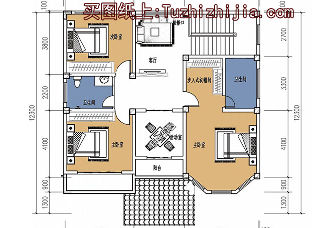 別致美觀的簡歐二層別墅房屋設計圖，含外觀效果圖