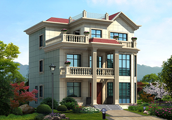 125平方米復式三層別墅房屋設計圖,房間多,采光好