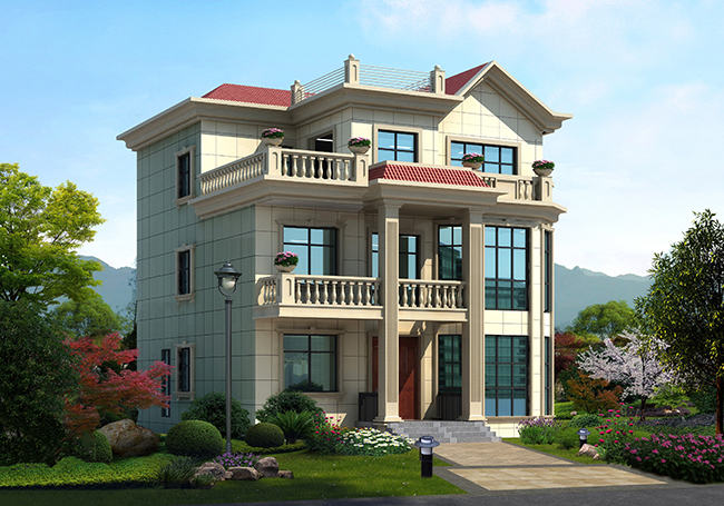 125平方米復式三層別墅房屋設計圖，房間多，采光好