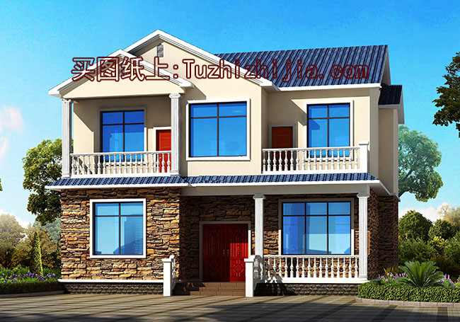 120平二層別墅房屋設計圖，造型美觀、現代