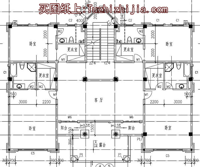 300平四層別墅房屋設計圖，含外觀效果圖，大面積、多臥室