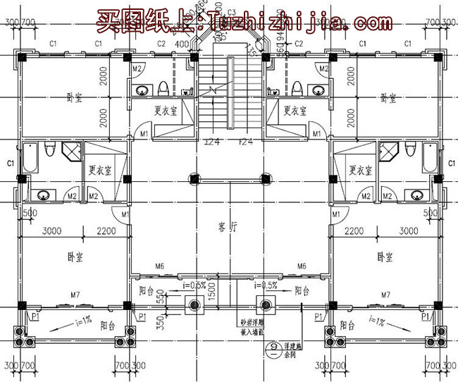 300平四層別墅房屋設計圖，含外觀效果圖，大面積、多臥室