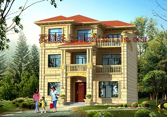 鄉(xiāng)村20萬(wàn)內(nèi)三層別墅房屋設(shè)計(jì)圖，面積適中、戶型經(jīng)典