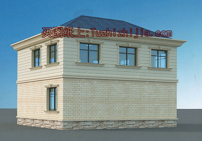 20萬以內二層歐式小別墅設計方案,全套施工圖+效果圖