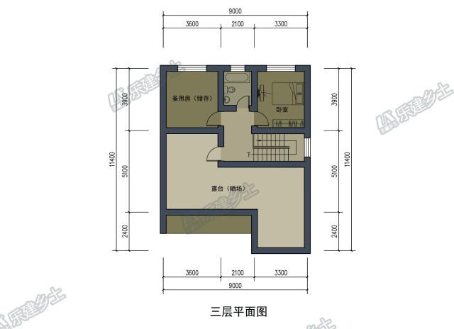 新中式三層住宅設計，戶型合理，造型簡單樸素！